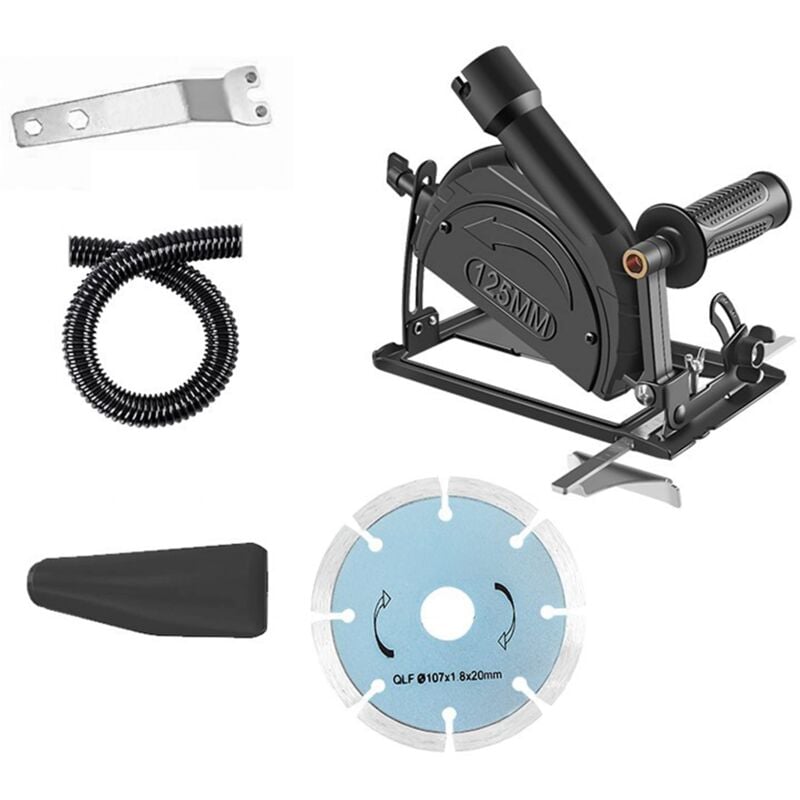 Ej.life - Support de Meuleuse D'angle en Métal, Support de Meuleuse Réglable à 45 °, Couvercle de Bouclier de Machine de Découpe pour les Projets de