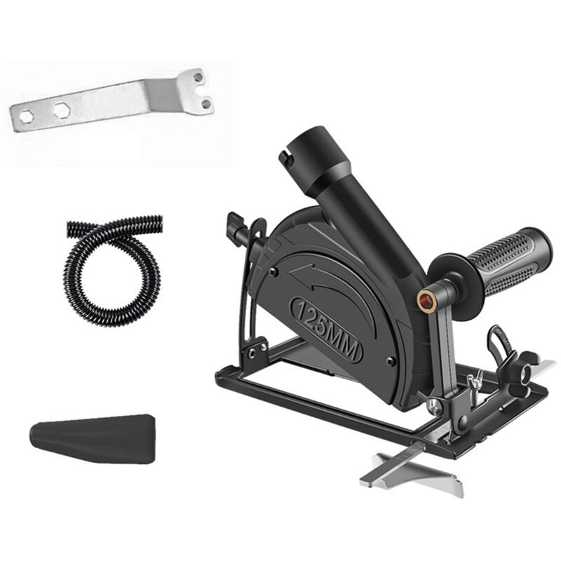 Ej.life - Support de Meuleuse D'angle en Métal, Support de Meuleuse Réglable à 45 °, Couvercle de Bouclier de Machine de Découpe pour les Projets de