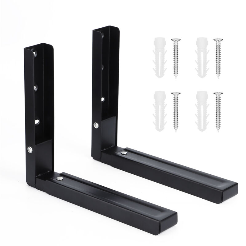 Support de Micro-ondes Ajustable Télescopique en Métal pour la Maison, Kit d'Accessoires de Support Mural pour Four à Micro-ondes