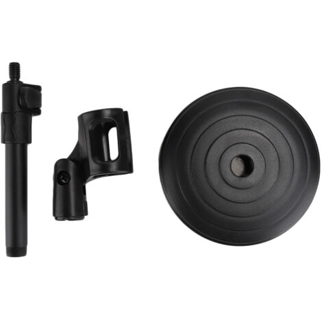 Support de Microphone PC-02 à Base en Fer Réglable, Résistant à l'Eau et à l'Usure pour Table