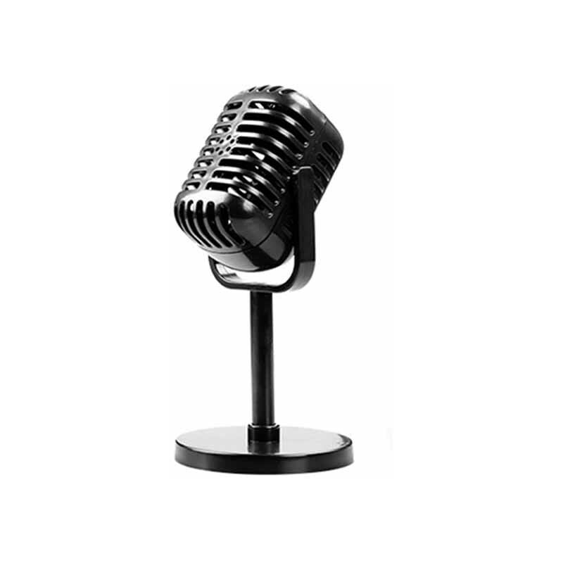 Fortuneville - Support de microphone rétro classique, accessoires de Simulation, microphone rétro dynamique, universel, vintage, pour enregistrement