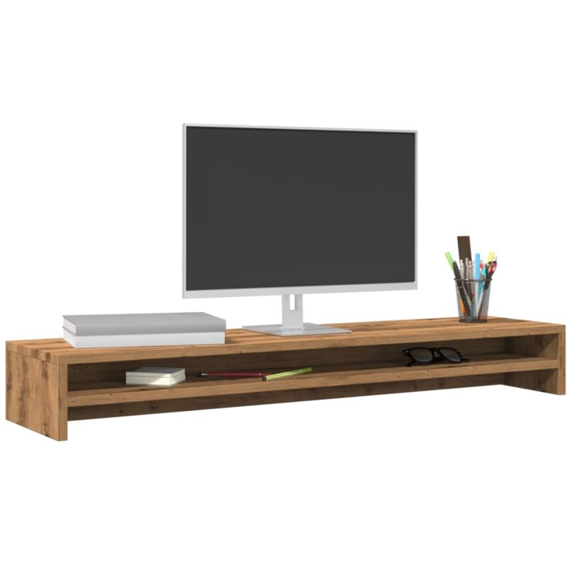 Vidaxl - Support de moniteur chêne artisanal 100x24x13cm bois ingénierie