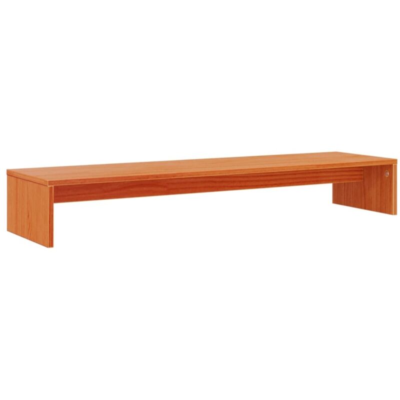 Support de moniteur marron miel 100x27x15 cm bois de pin solide Vidaxl