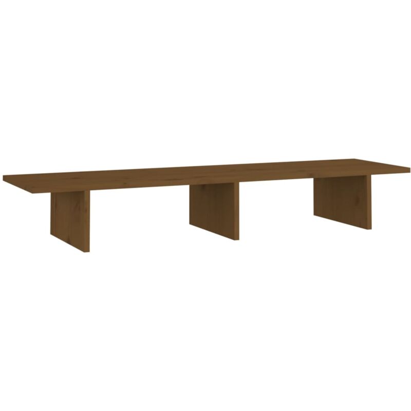Vidaxl - Support de moniteur Marron miel 100x27x15 cm Bois de pin solide