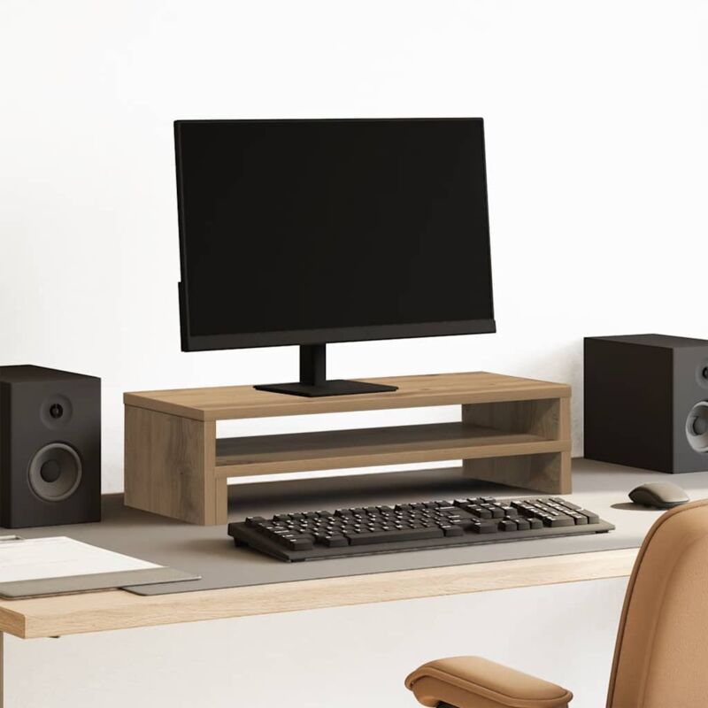 Vidaxl - Supporto Per Monitor Rovere Artigianale 54x22x15 Cm Truciolato