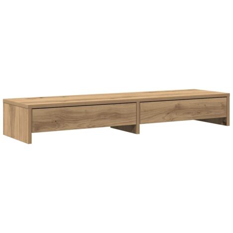 Support de moniteur  Support d'écran et tiroirs chêne artisanal bois ingénierie CFW45247