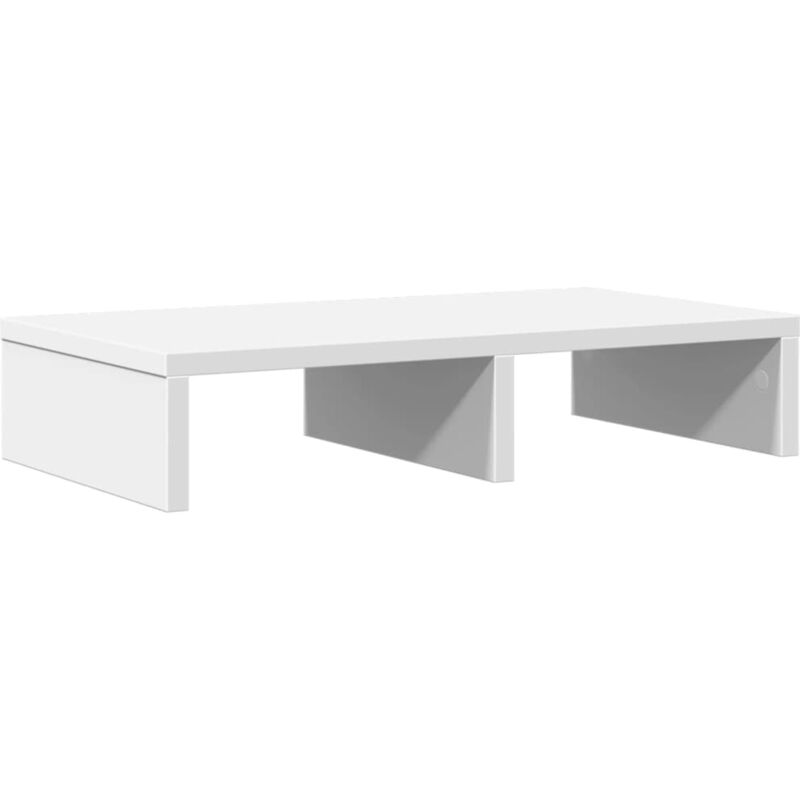 Support de moniteur table meuble bureau 50 x 27 x 10 cm bois d'ingénierie blanc