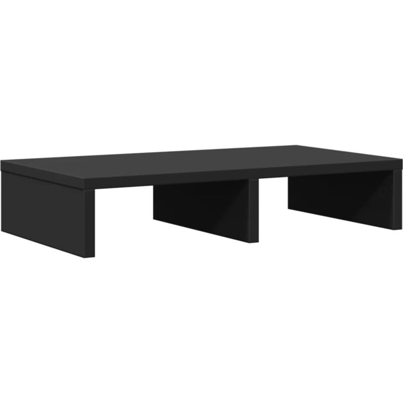 Support de moniteur table meuble bureau 50 x 27 x 10 cm bois d'ingénierie noir