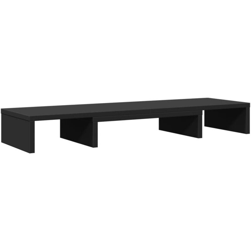Support de moniteur table meuble bureau élévateur réglable bois d'ingénierie noir