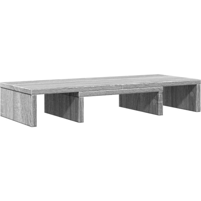 Support de moniteur table meuble bureau réglable sonoma bois d'ingénierie gris