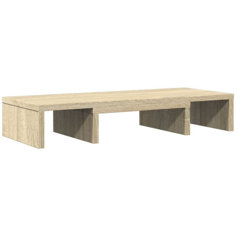 Support de moniteur table meuble bureau réglable sonoma bois d'ingénierie marron