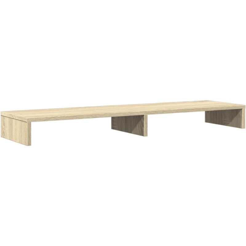 Support de moniteur table meuble bureau sonoma 100 x 27 x 10 cm bois d'ingénierie marron