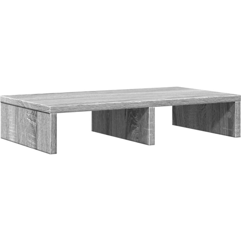 Support de moniteur table meuble bureau sonoma 50 x 27 x 10 cm bois d'ingénierie gris