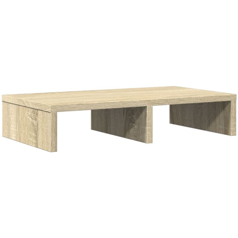 Support de moniteur table meuble bureau sonoma 50 x 27 x 10 cm bois d'ingénierie marron