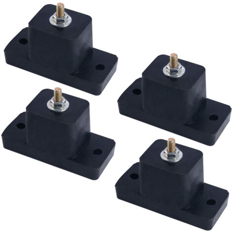 Support de montage anti-vibrations en caoutchouc pour climatiseur, coussinets amortisseurs et isolateurs de vibrations (lot de 4)
