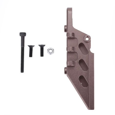 Support de montage arrière 4 liens en alliage d'aluminium pour AXIAL AX90056 Jeep Wrangler - Pièce RC (Gris Titane)
