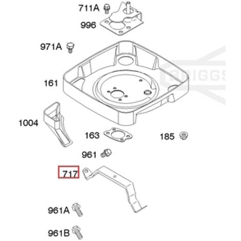 Support de montage du filtre à air du moteur de tondeuse à gazon BRIGGS & STRATTON d'origine 692542
