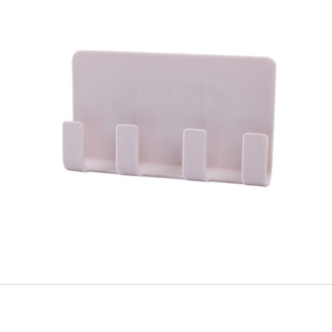 Support de montage mural boîte de rangement rose clair crochet de télécommande crochet de stockage de charge pour accrocher des écouteurs, des câbles, des montres et un bandeau 1 pièce