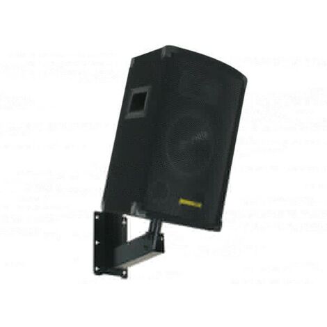Support de montage mural pour enceinte – Métal noir durable – Inclinaison 30° – Charge max 25 kg – Pour home cinéma et studio pro – Hq Power