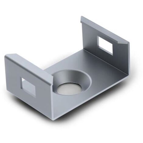 Support De Montage Pour Profilé Pour Ruban Led Slimline 7 Mm - Acier à Ressort - Argent