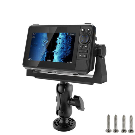 Support de montage rotatif à 60 degrés pour sondeur de pêche, plaque de pré-assemblage pour support GPS, support pour sondeur de pêche de yacht, accessoires pour sondeur de pêche, nylon noir.