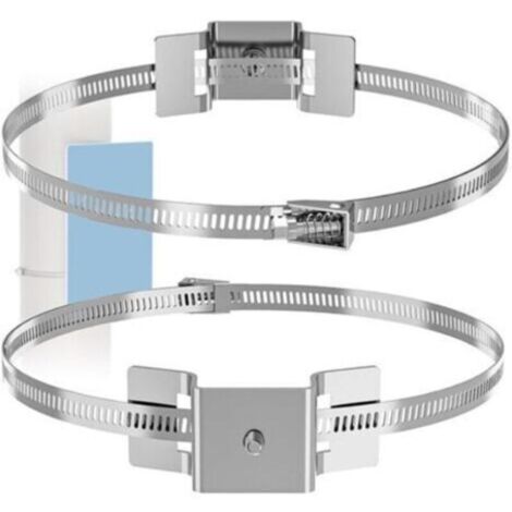 Support de montage sur poteau – Support de montage pour caméras de sécurité Supports de poteau réglables sans perçage pour véranda, TV, balustrade satellite, installation de chauffe-eau extérieur