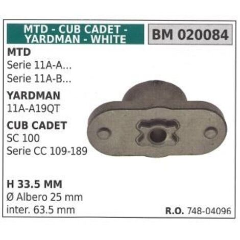 Support de moyeu de lame pour tondeuses série 11A-A SC 100 MTD 020084