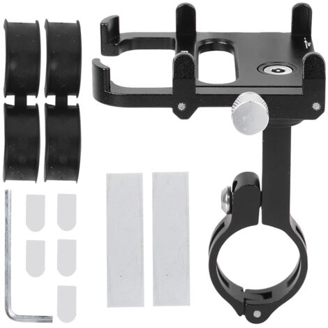 Support de Navigation Vélo Aluminium 360° Rotation pour Smartphone Noir