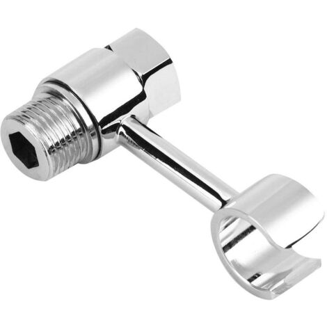 Support de nettoyant pour toilettes, avec un joint galvanoplastie à 360 degrés Support de buse de douche sans poinçon de rotation Support de rinçage de jet de toilette, pour salle de bain