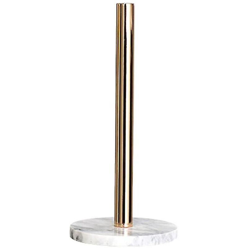 Support de papier doré avec base en marbre, porte-serviettes vertical, porte-serviettes en papier moderne, porte-rouleau de papier toilette
