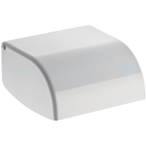 Support de papier toilette Delabie Edst. 1.4301, revêtement en poudre blanc