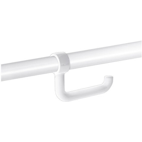 Support de papier toilette Delabie pour barre de maintien D32-34mm en nylon blanc