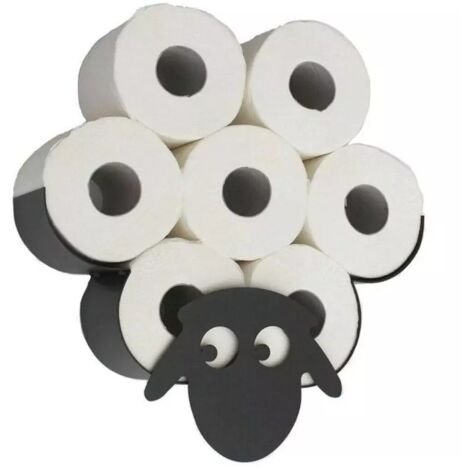 Support de papier toilette mural mouton pour salle de bain, rangement serviettes