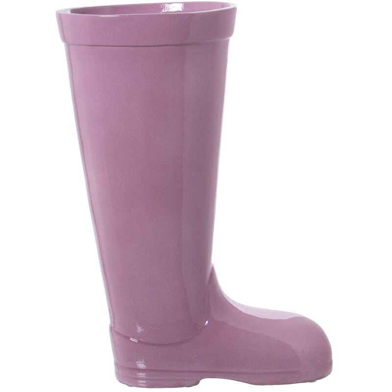 Porte-parapluie en céramique rose 32 x 18 x 45 cm.