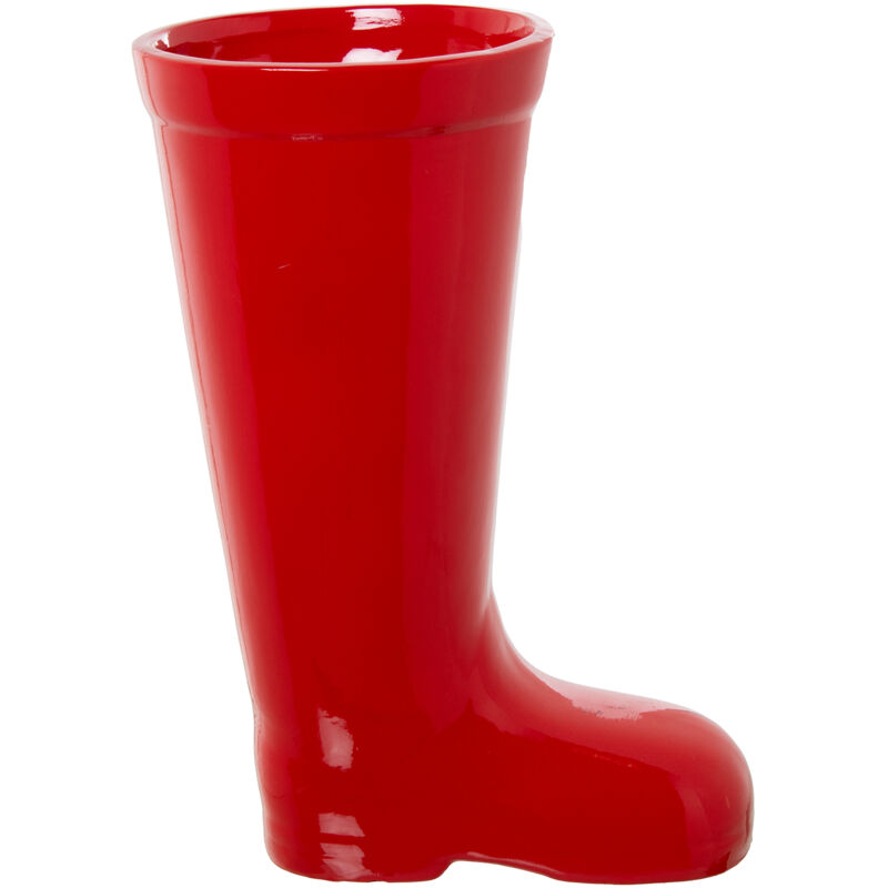 Porte-parapluie en céramique Red Boot 32X18X45 Cm