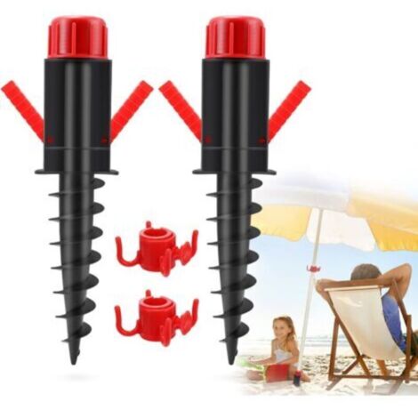Support de parasol, couvre-sol pour parasols, piquets de sol solides avec crochet, adaptés aux mâts de parasol d'un diamètre de 20 à 32 mm, support de parasol pour plage et sol