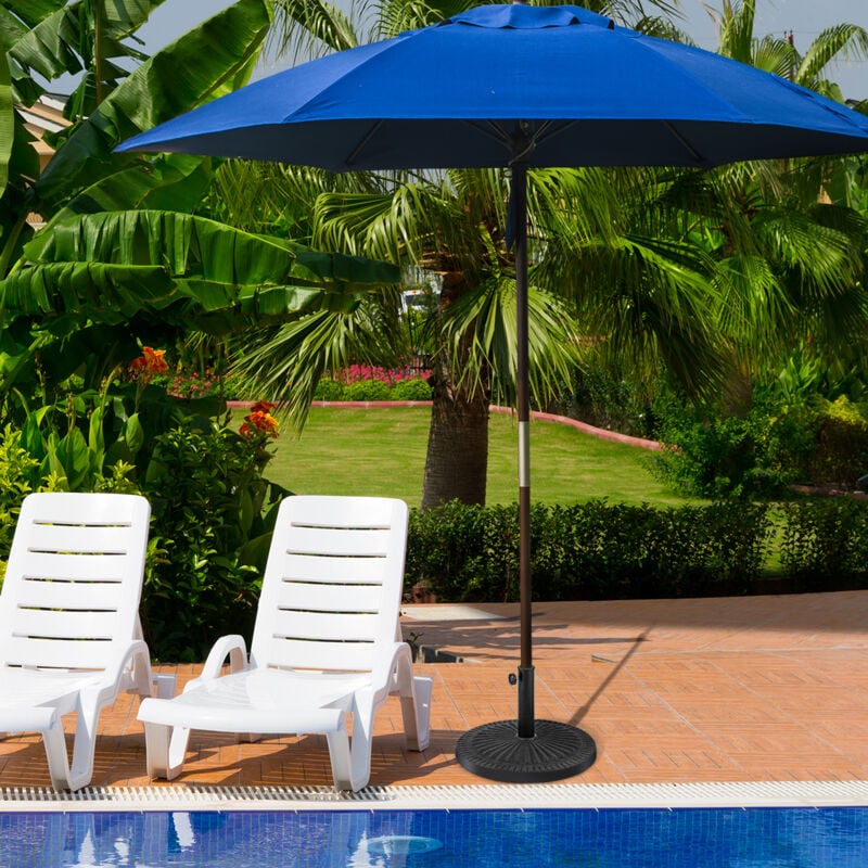 Support de Parasol de Terrasse Base de Parasol Ronde avec Bouton de Serrage Poteau en Fer Epais design in