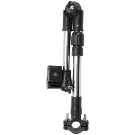 Support de parasol de vélo en acier inoxydable 2024, réglable à 360°, télescopique, pour fauteuil roulant, noir
