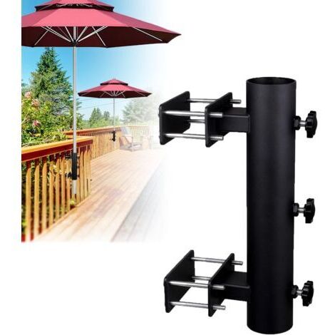 Support de parasol robuste pour terrasse, balustrade, plage, cour, balcon, bateau, hayon