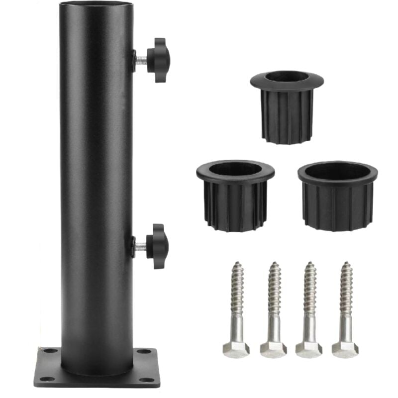 AIPERQ Support de parasol robuste pour terrasse, balustrades, plage, cour, balcon, bateaux, hayon