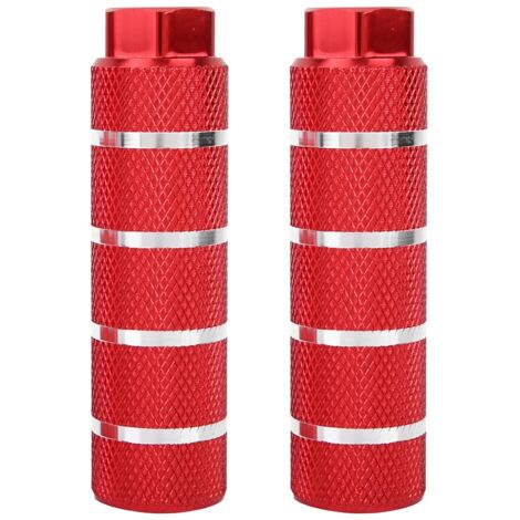 Support de pédale arrière en alliage d'aluminium universel pour VTT - Grand trou - Rouge