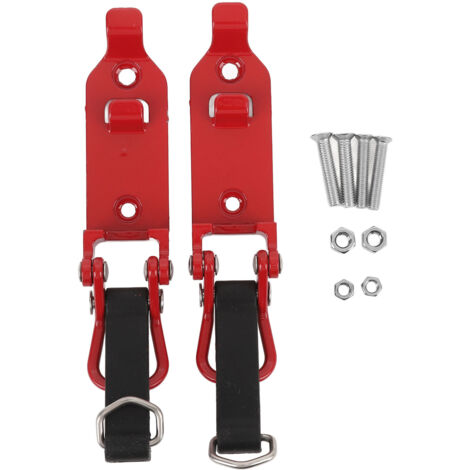 Support de pelle de toit, 2 pièces, Kit de montage de pince en caoutchouc métallique robuste pour voiture camion Garage rouge