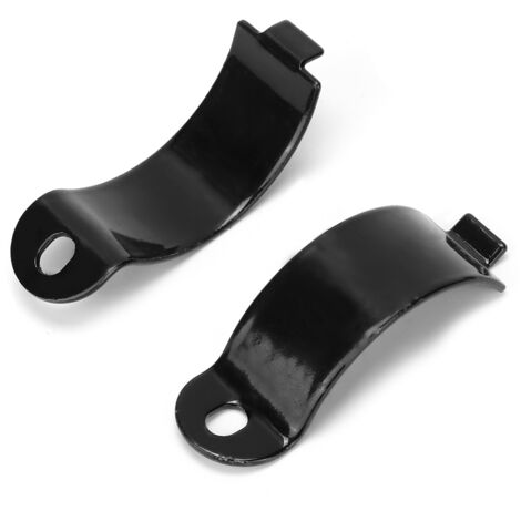 Support de Phare Moto Noir en Acier Inoxydable pour Fourche 1.5-2 Pouces, Monture Grande Taille
