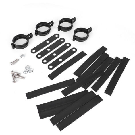 Support de phare moto noir, fixation fourche universelle 34-41 mm