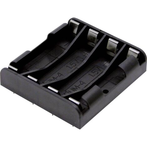 Support de pile 4x LR3 (AAA) MPD BK-1264-PC8 raccordement à souder (L x l x H) 53 x 49 x 12 mm 1 pc(s)