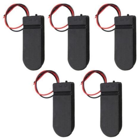Support de pile bouton CR2032 avec interrupteur marche-arrêt, boîtier de pile avec fil, livraison directe, C
