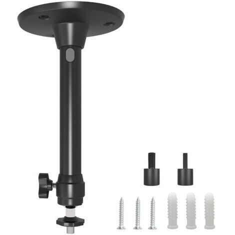 Support de Plafond pour Projecteur, 3KG Support de Charge - 17CM Rotation à 360°- Aluminium Universel Support de Mini Projecteur Mural au Plafond, Noir