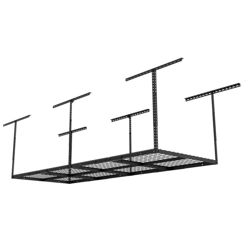 Ergosolid - Support de plafond, rack de rangement plateau range-plafond 200 kg maxi, noir - noir