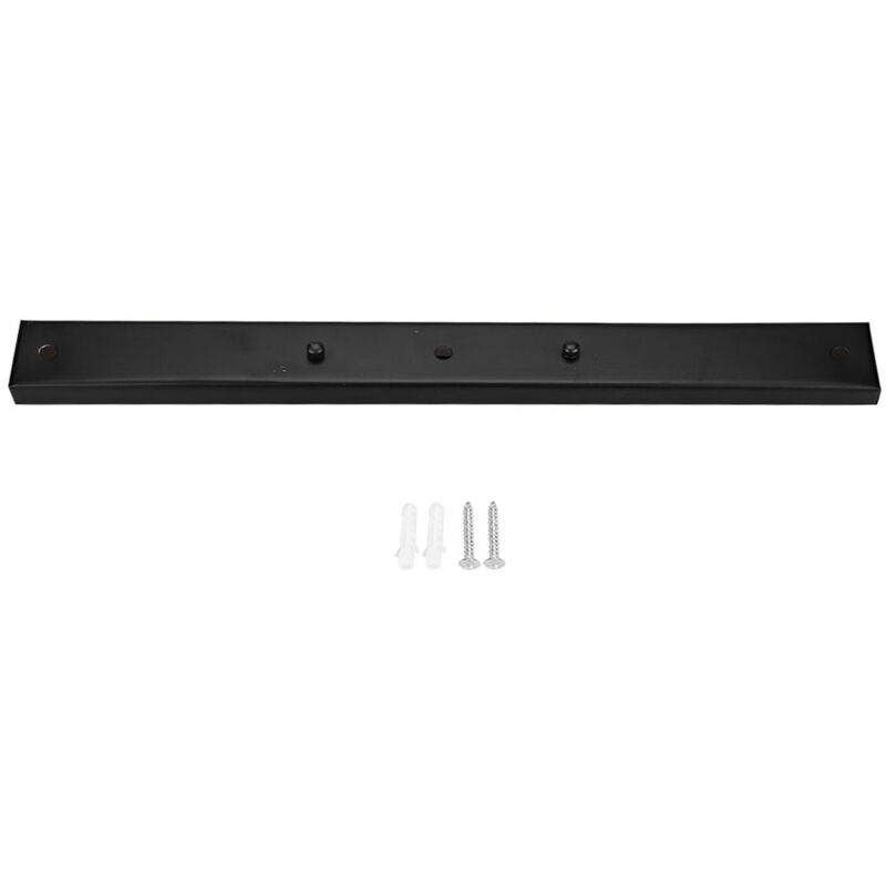 Support de Plafonnier Rectangulaire Noir pour Montage DIY de Suspension