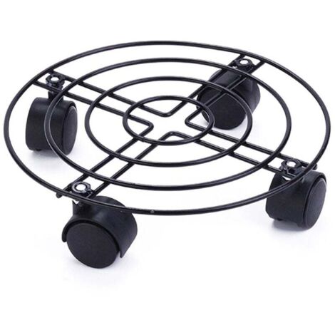 Support de plante en pot en fer robuste avec support de pot de fleur rond pour intérieur extérieur